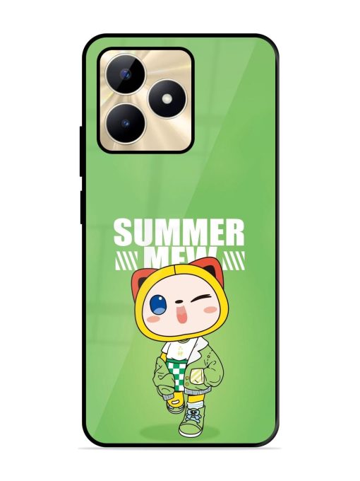 Purrfect Summer Glossy Soft Edge Case for Realme C53 Chachhi