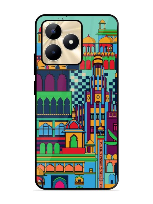 Indian Tapestry Glossy Soft Edge Case for Realme C53 Chachhi