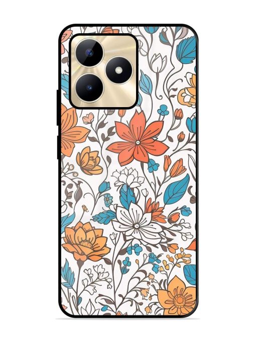 Floral Symphony Glossy Soft Edge Case for Realme C53 Chachhi