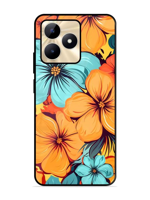 Tropical Bloom Glossy Soft Edge Case for Realme C53 Chachhi