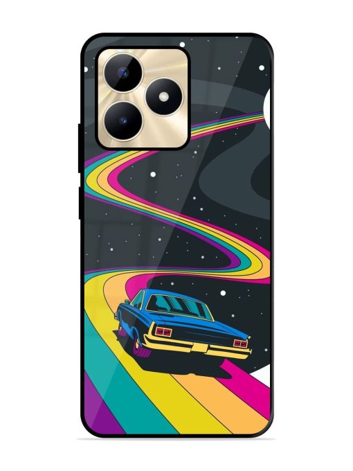 Rainbow Road Glossy Soft Edge Case for Realme C53 Chachhi