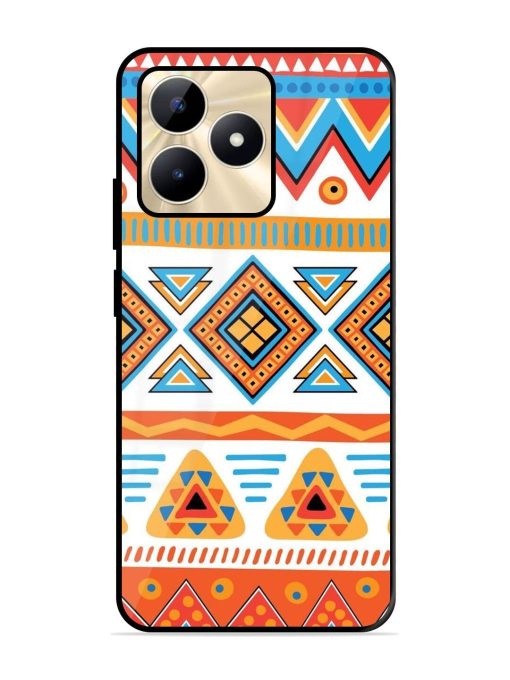 Vibrant Tribal Pattern Glossy Soft Edge Case for Realme C53 Chachhi