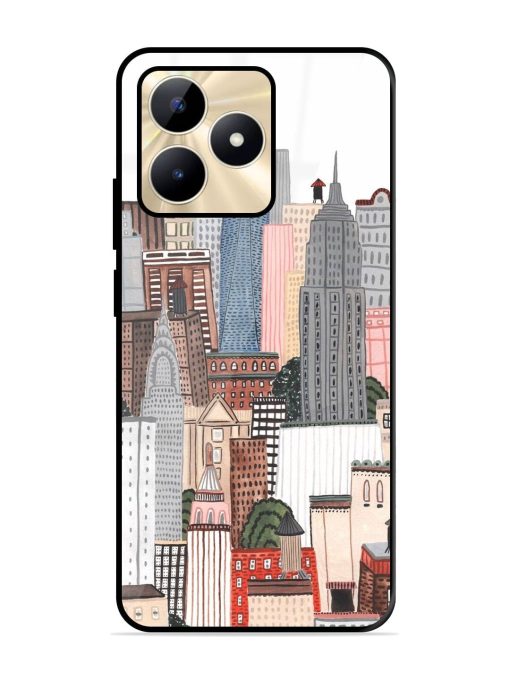 Cityscape Dreams Glossy Soft Edge Case for Realme C53 Chachhi