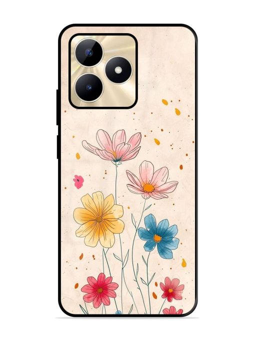 Delicate Bloom Glossy Soft Edge Case for Realme C53 Chachhi