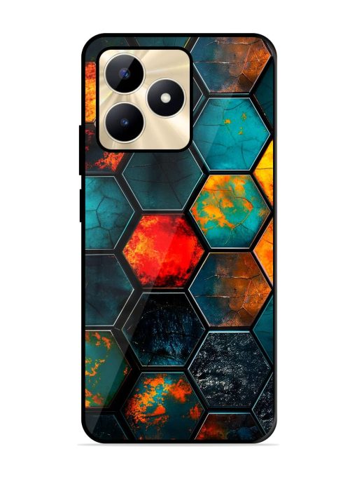 Hexagon Hive Glossy Soft Edge Case for Realme C53