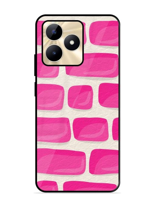 Pink Brick Wall Glossy Soft Edge Case for Realme C53 Chachhi