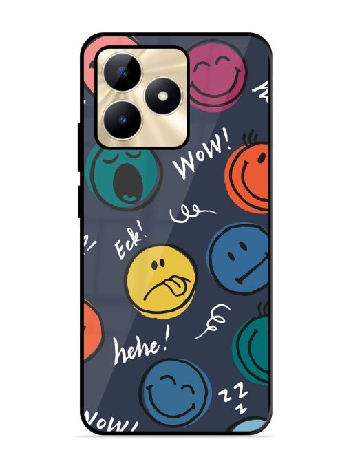 Emoticon Parade Glossy Soft Edge Case for Realme C53 Chachhi