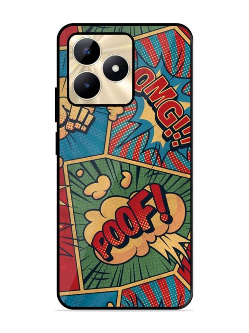 Comic Book Chaos Glossy Soft Edge Case for Realme C53 Chachhi