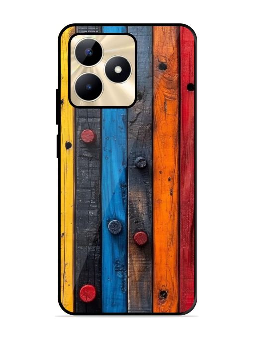 Rainbow Plank Glossy Soft Edge Case for Realme C53 Chachhi