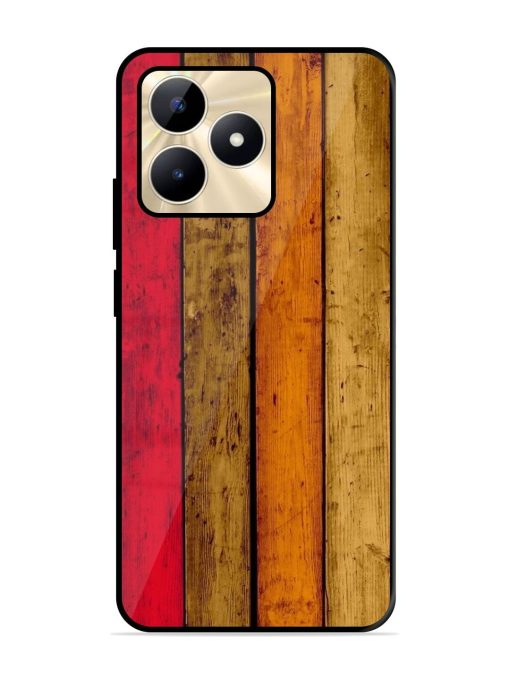 Colorful Woodgrain Glossy Soft Edge Case for Realme C53 Chachhi