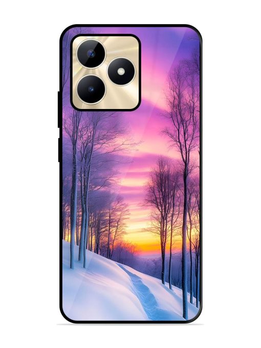 Winter'S Purple Haze Glossy Soft Edge Case for Realme C53 Chachhi