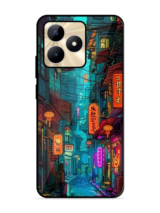 Neon Nightscape Glossy Soft Edge Case for Realme C53 Chachhi