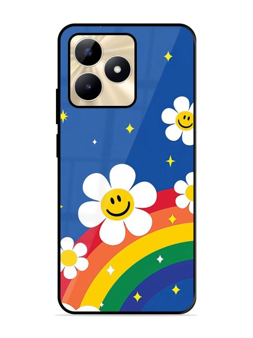 Happy Daisies And Rainbow Sky Glossy Soft Edge Case for Realme C53 Chachhi