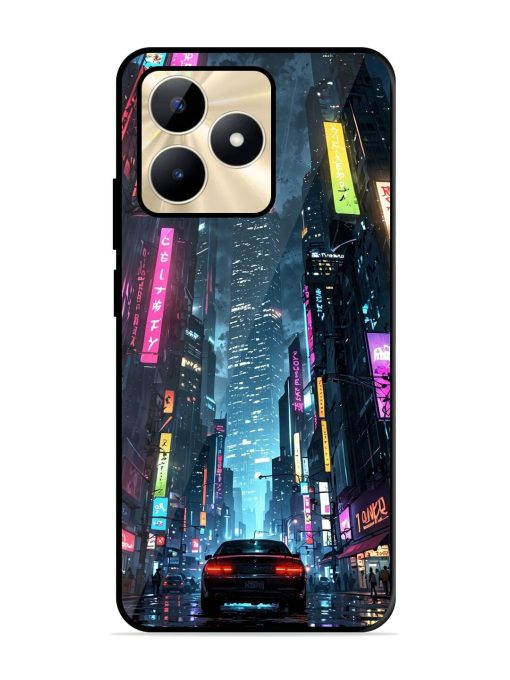 Neon Nightscape Glossy Soft Edge Case for Realme C53 Chachhi