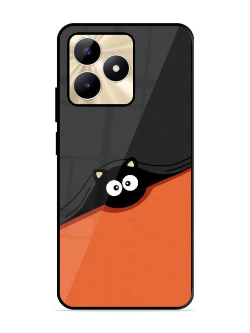 Peek-A-Boo Kitty Glossy Soft Edge Case for Realme C53 Chachhi