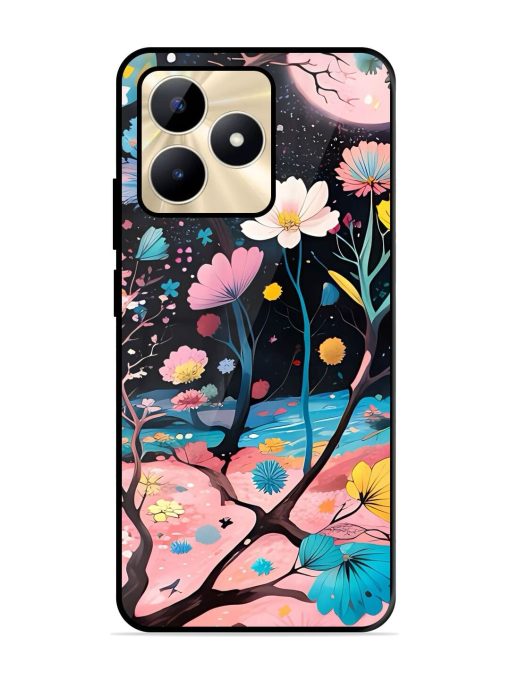 Cosmic Bloom Glossy Soft Edge Case for Realme C53 Chachhi