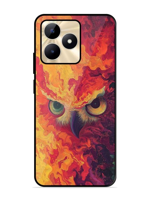 Fiery Owl Glossy Soft Edge Case for Realme C53 Chachhi