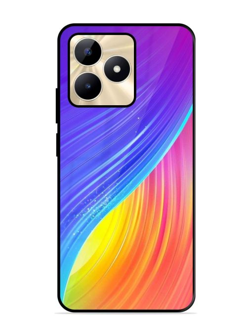 Neon Swirl Glossy Soft Edge Case for Realme C53 Chachhi