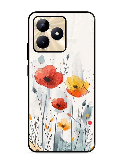 Poppy Fields Glossy Soft Edge Case for Realme C53 Chachhi