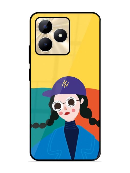 Starry-Eyed Girl Glossy Soft Edge Case for Realme C53 Chachhi