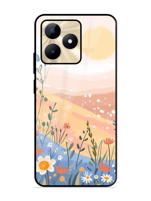 Golden Hour Blooms Glossy Soft Edge Case for Realme C53 Chachhi