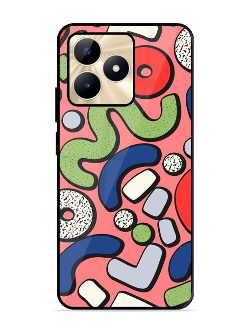 Groovy Geometric Shapes Glossy Soft Edge Case for Realme C53 Chachhi