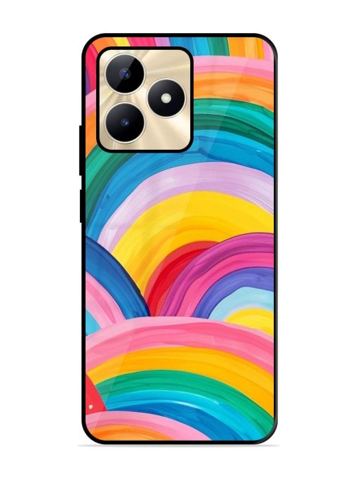 Rainbow Cascade Glossy Soft Edge Case for Realme C53 Chachhi