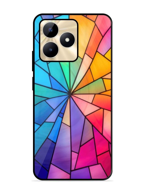 Stained Glass Kaleidoscope Of Colors Glossy Soft Edge Case for Realme C53 Chachhi