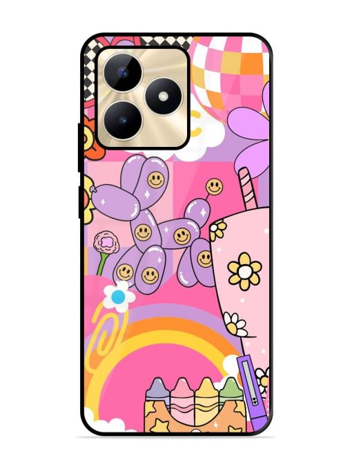 Whimsical Y2K Chaos Glossy Soft Edge Case for Realme C53 Chachhi