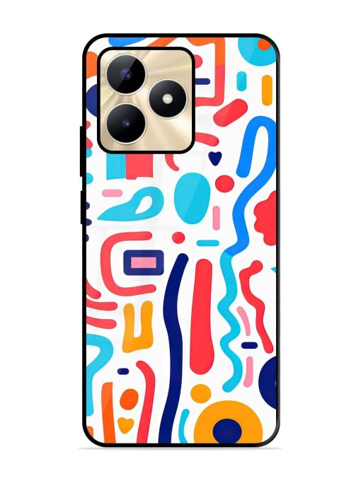 Whimsical Doodle Chaos Glossy Soft Edge Case for Realme C53 Chachhi