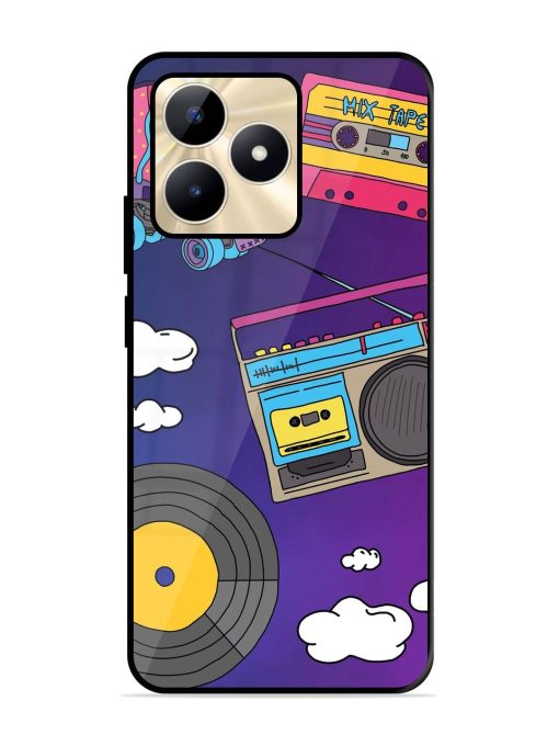 Retro Vibes Glossy Soft Edge Case for Realme C53 Chachhi