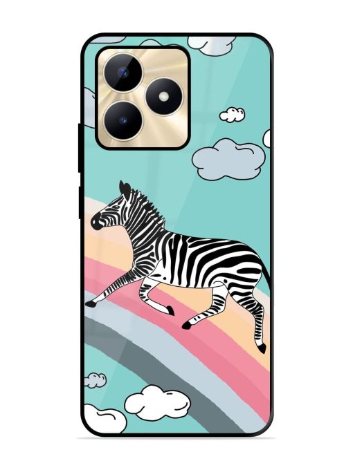 Zebra On A Rainbow Glossy Soft Edge Case for Realme C53 Chachhi