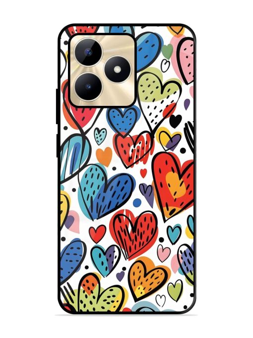 Heartfelt Harmony Glossy Soft Edge Case for Realme C53 Chachhi