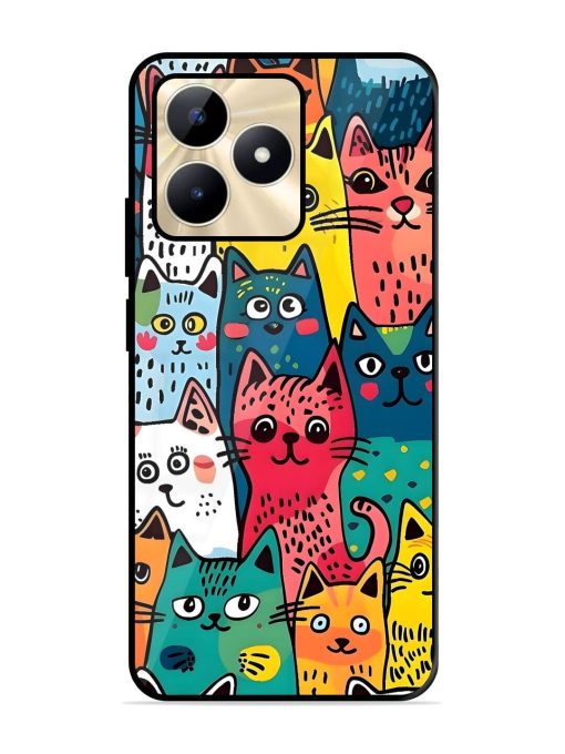 Feline Frenzy Glossy Soft Edge Case for Realme C53 Chachhi