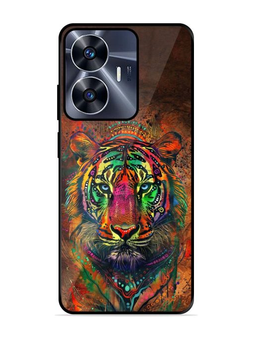 Cosmic Tiger Glossy Soft Edge Case for Realme C55 Chachhi