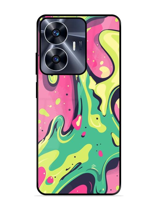 Gooey Grooves Glossy Soft Edge Case for Realme C55 Chachhi