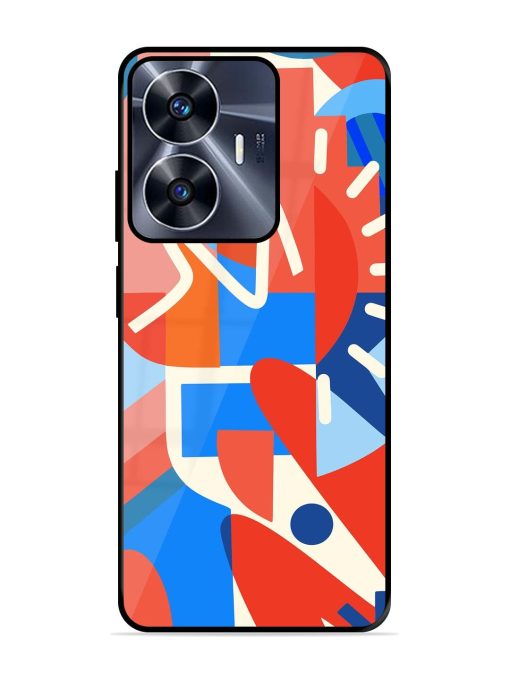 Abstract Harmony Glossy Soft Edge Case for Realme C55 Chachhi