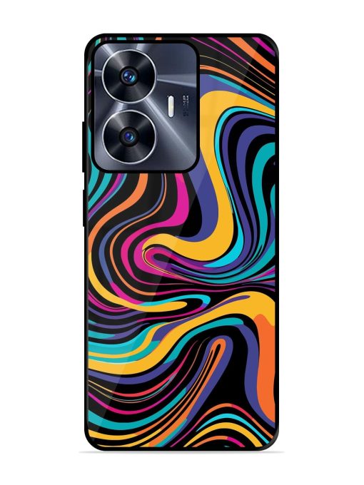 Psychedelic Swirl Glossy Soft Edge Case for Realme C55 Chachhi