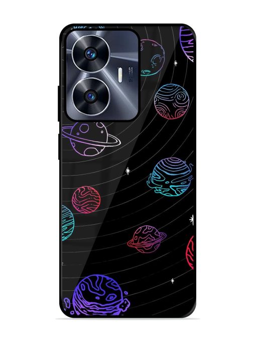 Cosmic Ballet Glossy Soft Edge Case for Realme C55 Chachhi