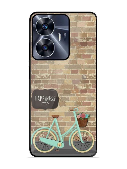 Pedaling Towards Happiness Glossy Soft Edge Case for Realme C55 Chachhi