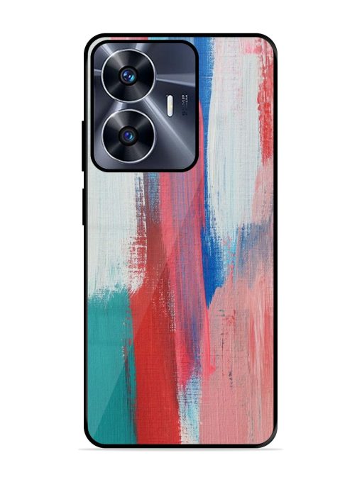 Colorful Chaos Glossy Soft Edge Case for Realme C55 Chachhi