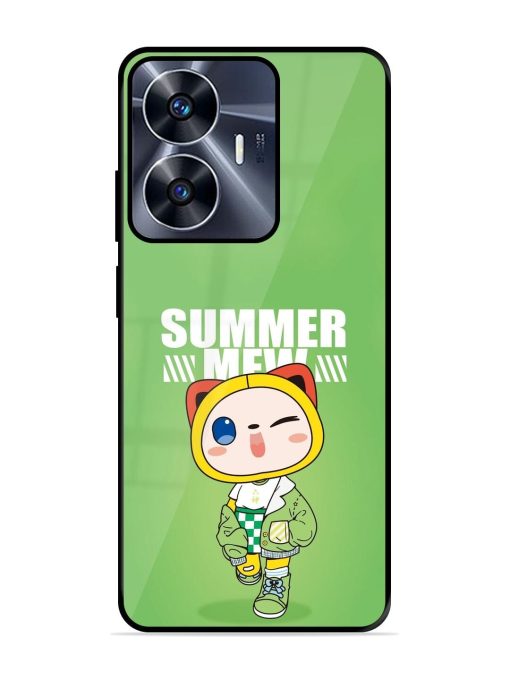 Purrfect Summer Glossy Soft Edge Case for Realme C55 Chachhi