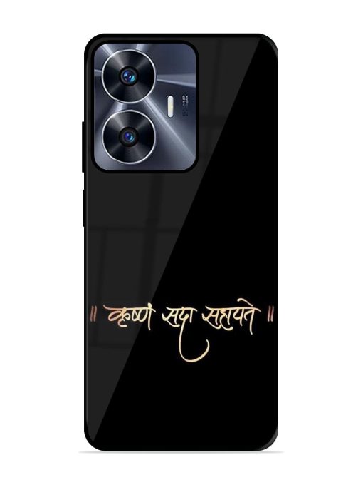 Krishna Sada Sahayate Glossy Soft Edge Case for Realme C55 Chachhi