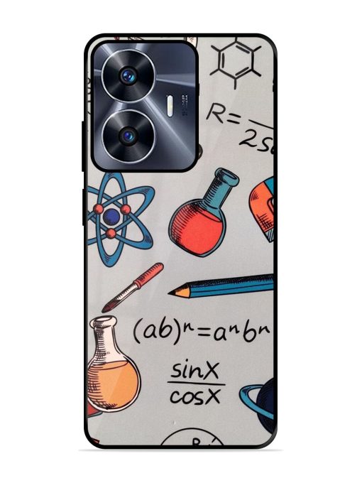 Science Doodle Glossy Soft Edge Case for Realme C55 Chachhi