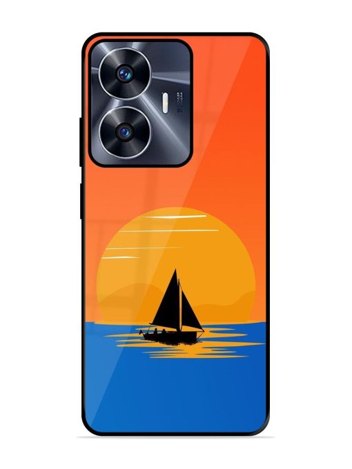 Sunset Sail Glossy Soft Edge Case for Realme C55 Chachhi