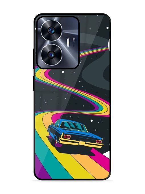 Rainbow Road Glossy Soft Edge Case for Realme C55 Chachhi