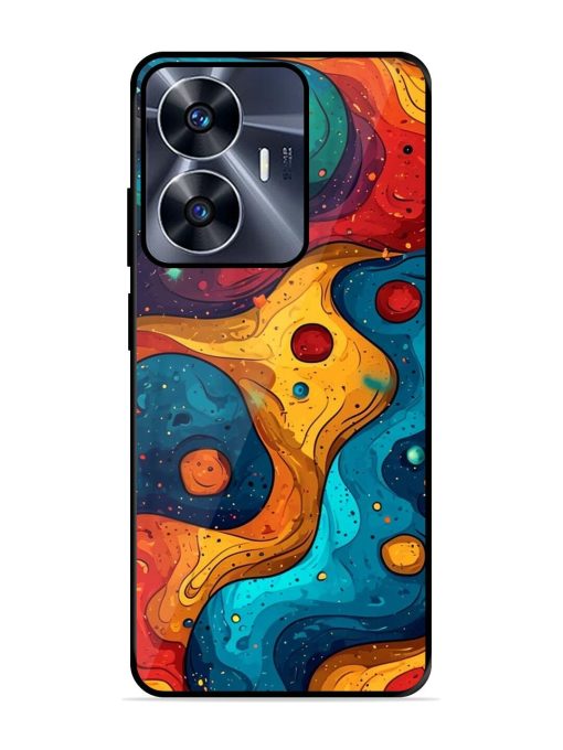 Cosmic Swirl Glossy Soft Edge Case for Realme C55 Chachhi