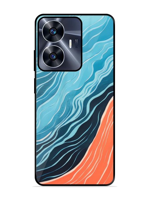 Oceanic Divide Glossy Soft Edge Case for Realme C55 Chachhi