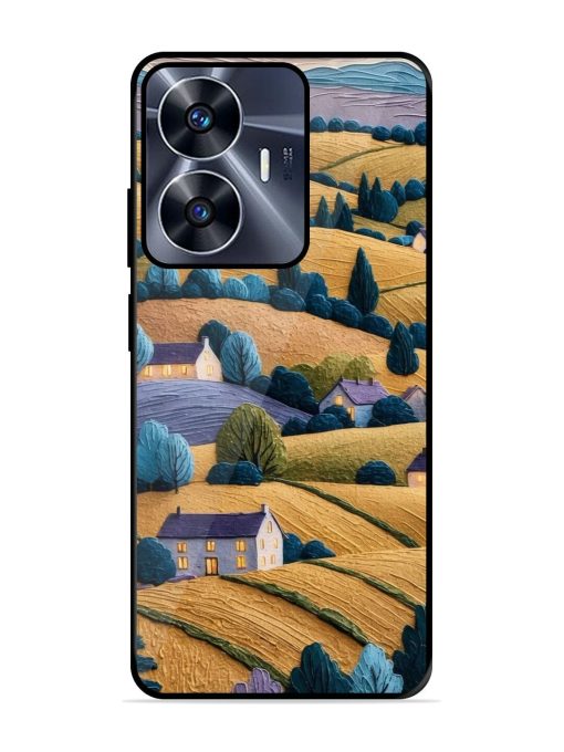 Rolling Hilltop Haven Glossy Soft Edge Case for Realme C55 Chachhi