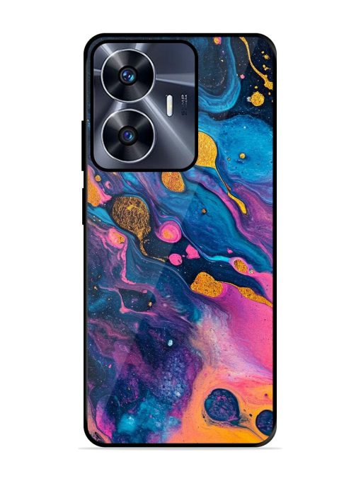 Cosmic Swirl Glossy Soft Edge Case for Realme C55 Chachhi